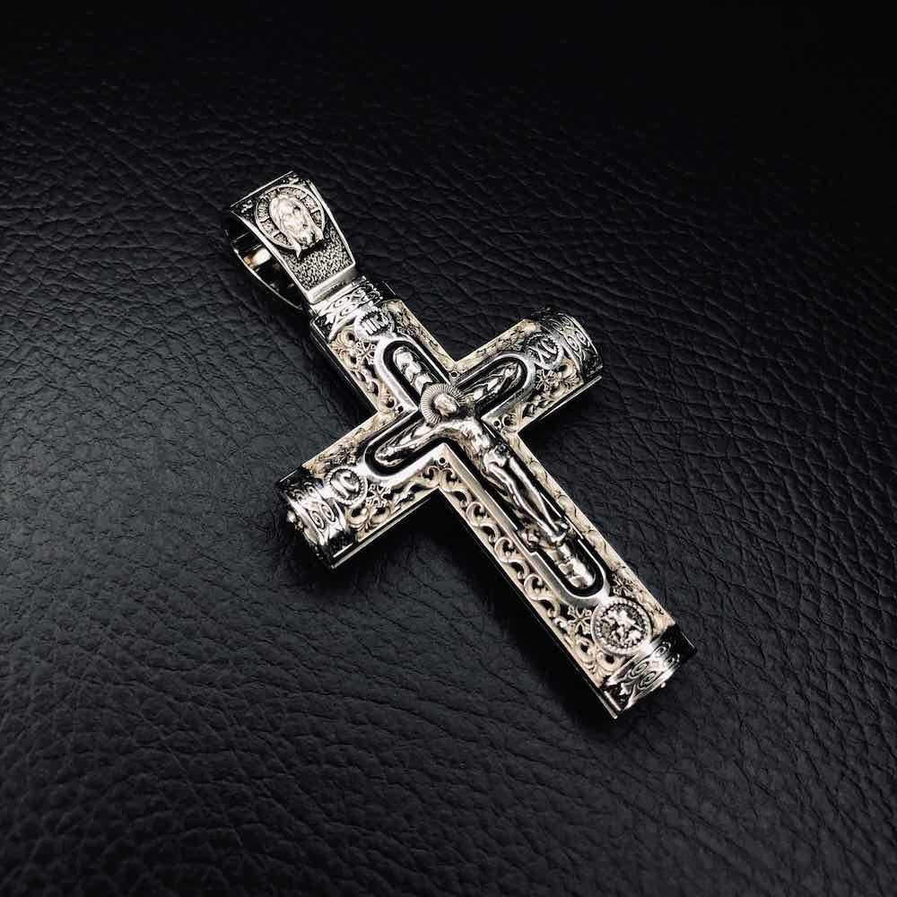 Купить Крест из серебра "Спаси и Сохрани" (42341)