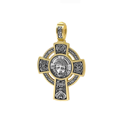 картинка Крест из серебра "Спас Нерукотворный" (42884) 