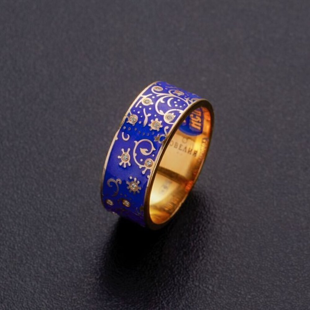 Купить Кольцо из серебра "Святая Матрона Московская" с эмалью (32326)