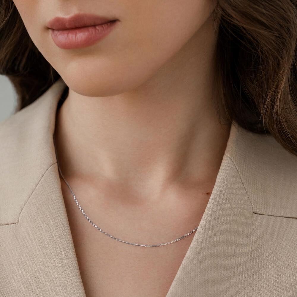 Купить Цепь из белого золота "Гурмета" (91057)