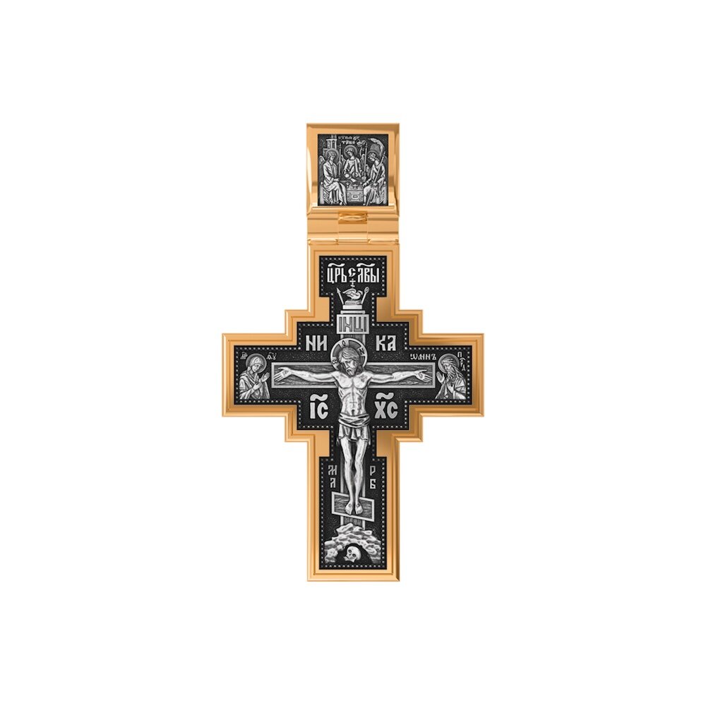 Купить Крест из серебра "Святой Александр Свирский" (42889)