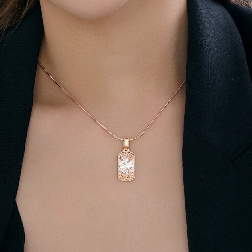 Купить Образ из красного золота "Святой Георгий Победоносец" (51105)