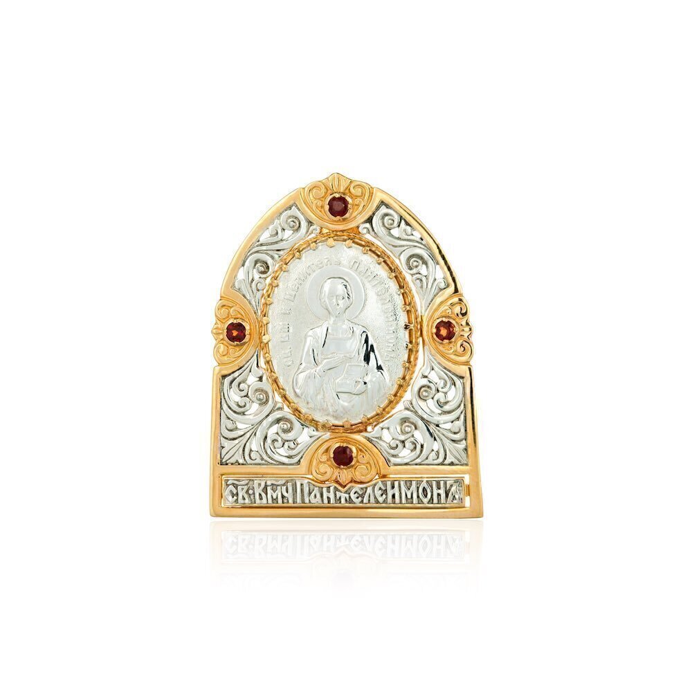 Купить Икона из серебра "Святой Пантелеимон Целитель" (1307)