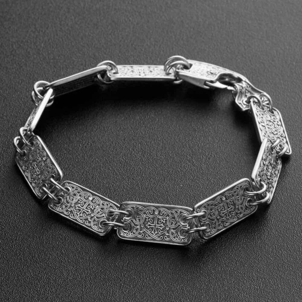 Купить Браслет литой из серебра "Символ Веры" (12299)