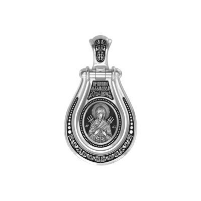 картинка Образ из серебра "Божия Матерь Семистрельная" (59373) 