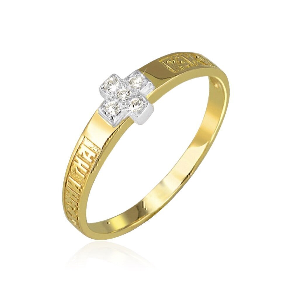 Купить Кольцо из желтого золота "Спаси и сохрани" (60832)