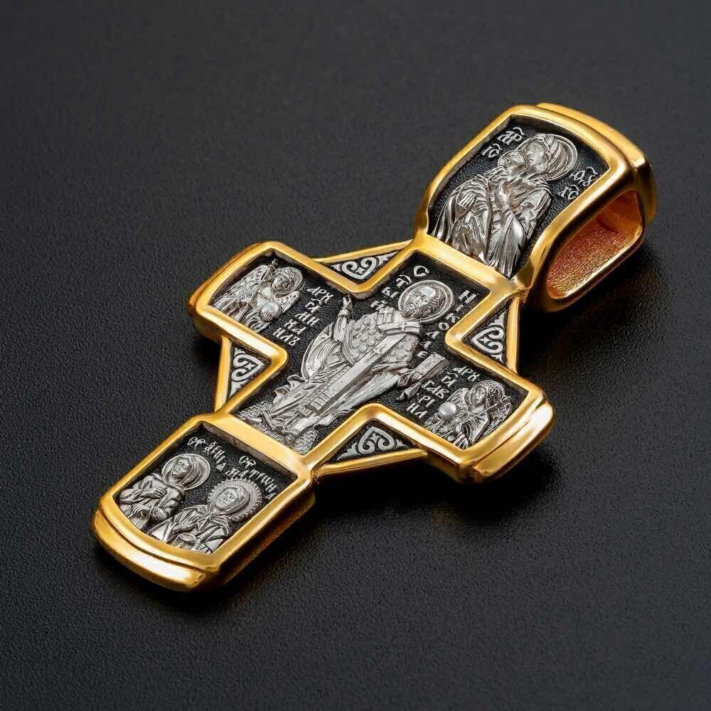 Купить Крест из серебра "Святой Николай Чудотворец" (42872)