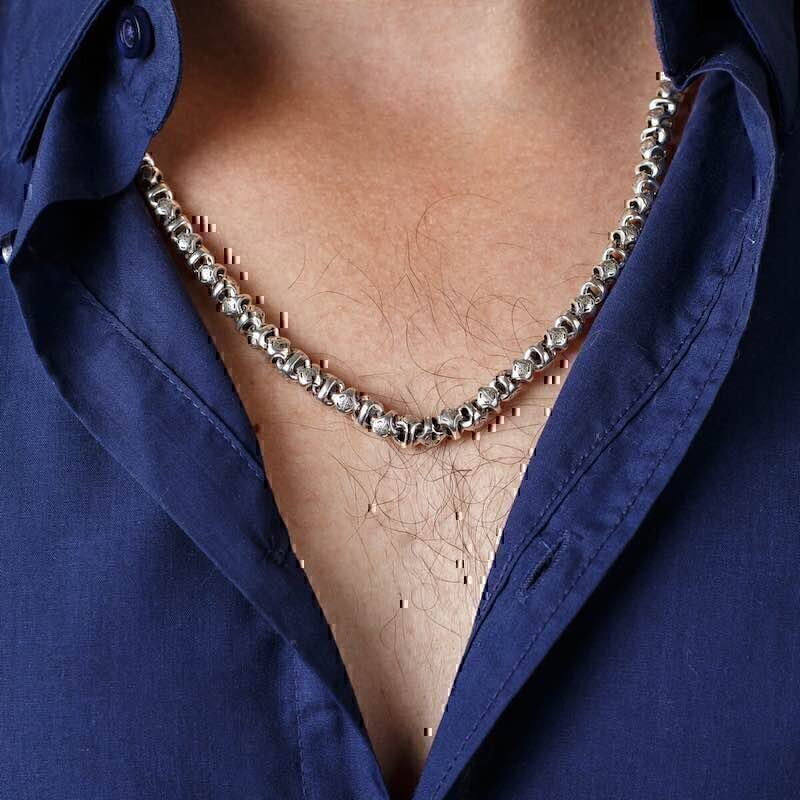 Купить Цепь из серебра "Греческий крест" (4579)