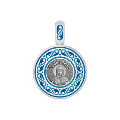 картинка Образ из серебра "Святая Мученица Ангелина" (52218) 