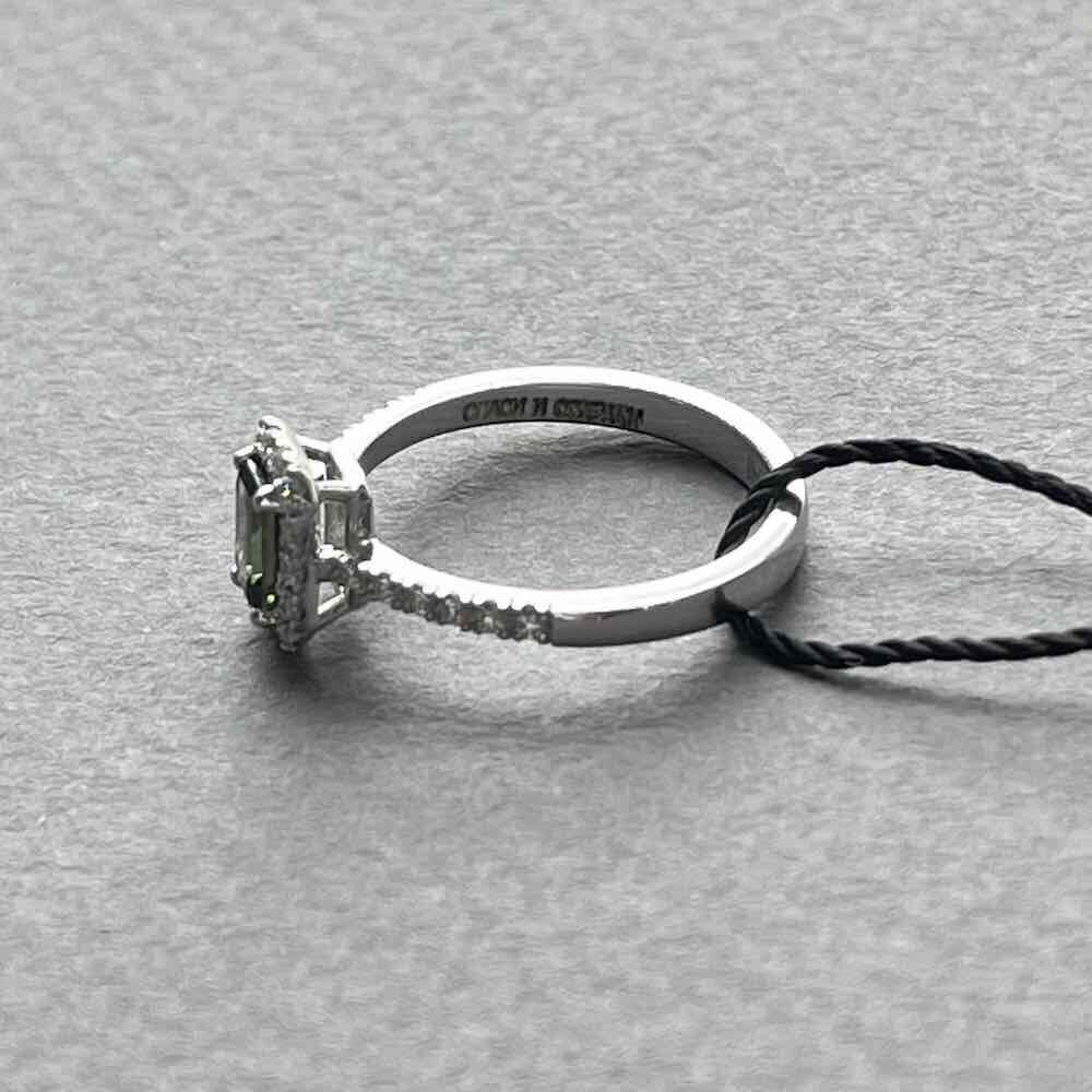 Купить Кольцо из белого золота "Спаси и Сохрани" с турмалином и бриллиантами (31069)