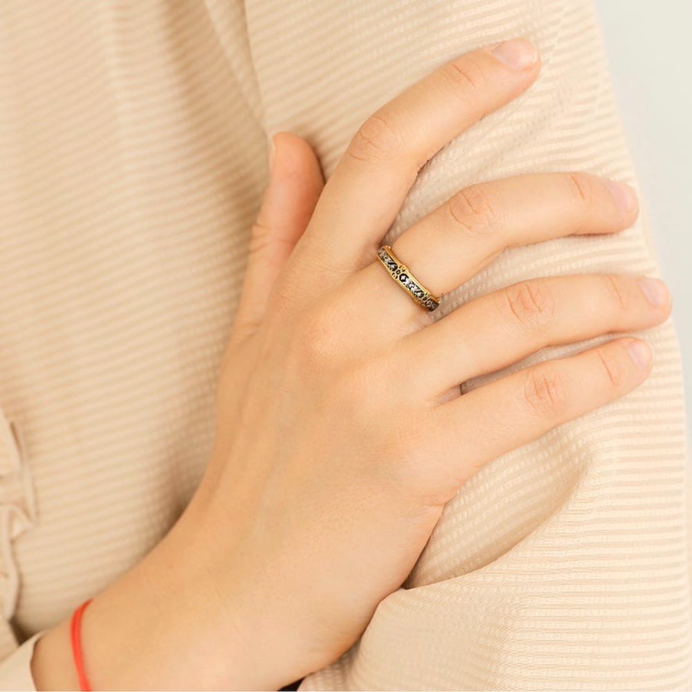 Купить Кольцо из серебра "Райские птички" (32365)