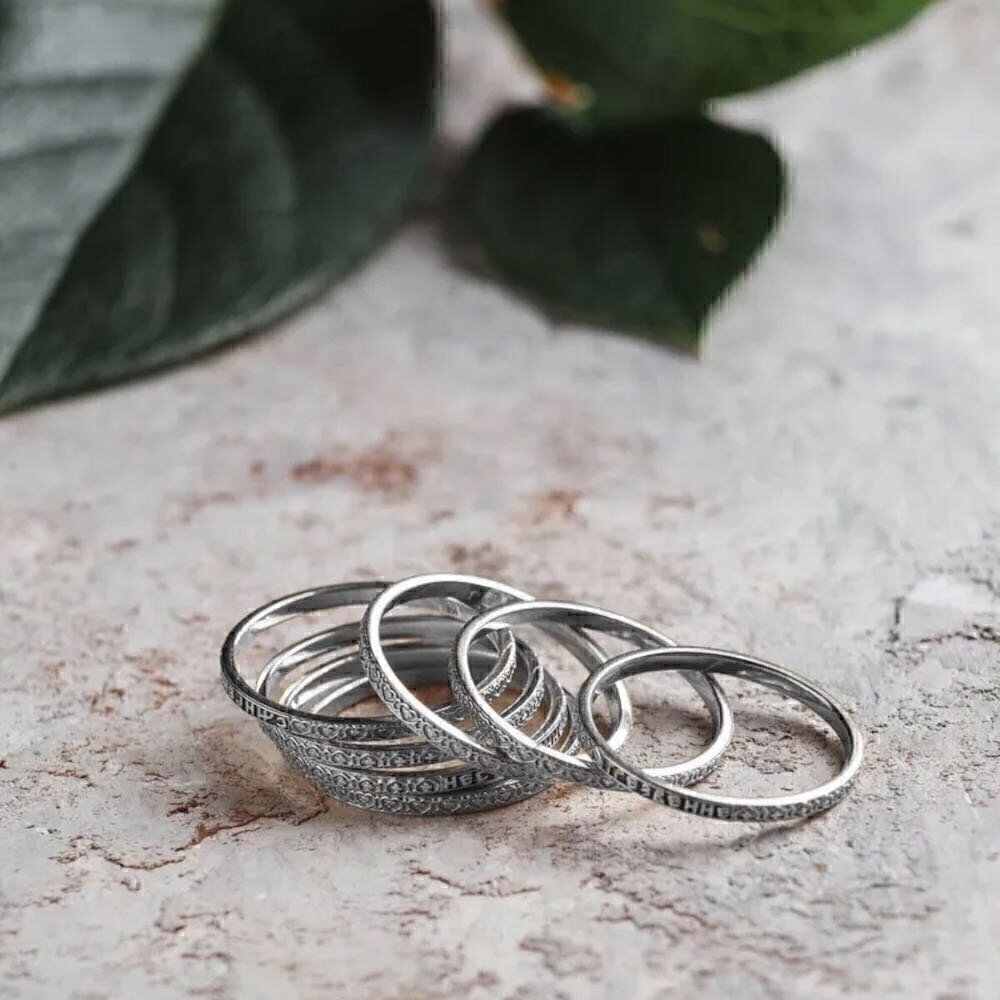 Купить Кольца из серебра "Семь добродетелей" комплект (32328)