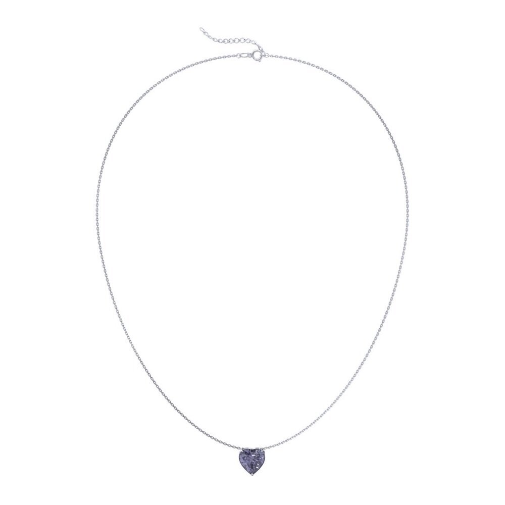 Купить Колье из серебра "Сердце" с кварцем (92475)