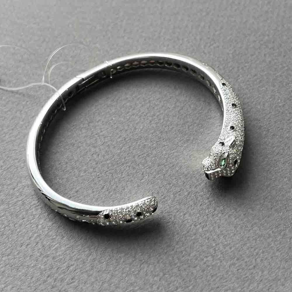 Купить Браслет из серебра "Пантера" с фианитами (12413)