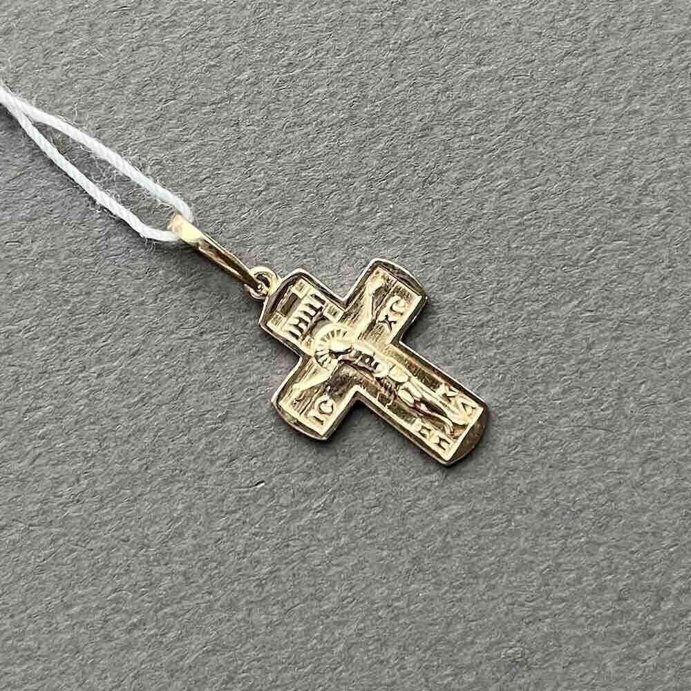 Купить Крест из красного золота "Спаси и Сохрани" (41351)