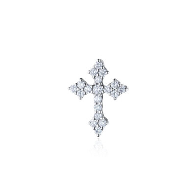 картинка Крест из белого золота с бриллиантами (41300) 