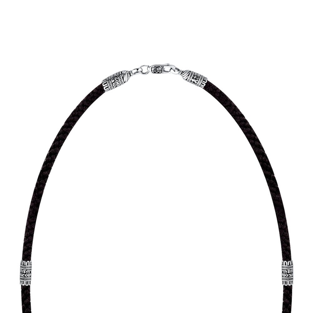 Купить Крест из дерева граб и серебра "Спаси и Сохрани" на гайтане (42655)