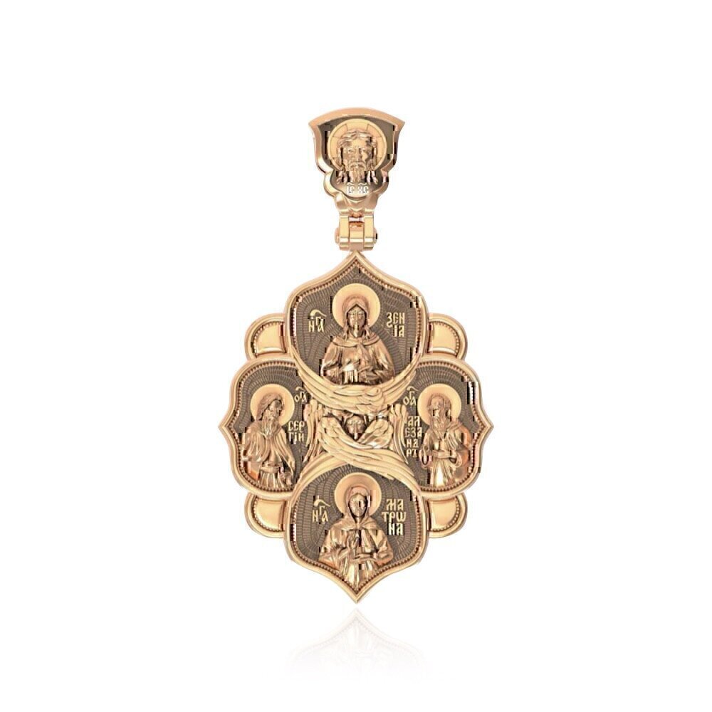 Купить Образ из красного золота "Святая Матрона Московская" (30587)