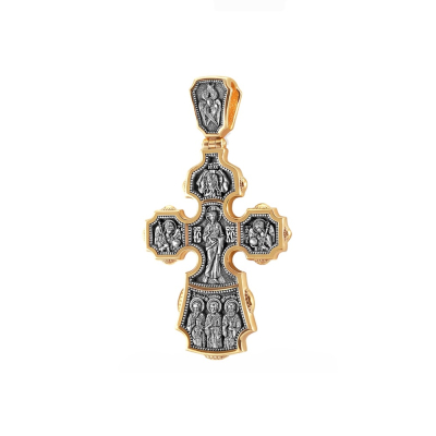 картинка Крест из серебра "Да воскреснет Бог" (42869) 