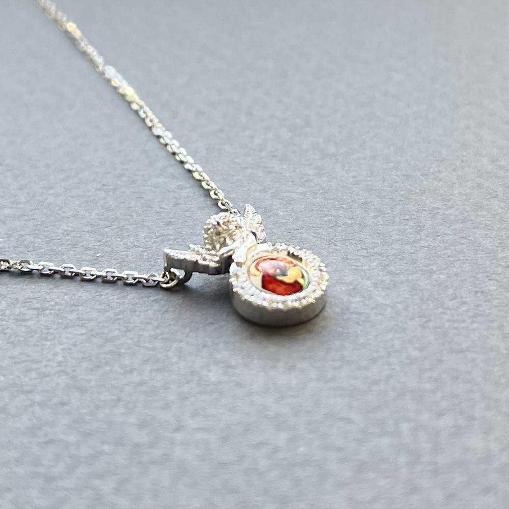 Купить Образ из белого золота "Божия Матерь Казанская" с бриллиантами цепочке (51069)