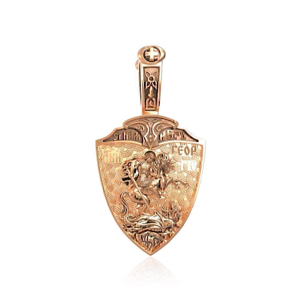 Купить Образ из красного золота "Святой Георгий Победоносец" (30604)