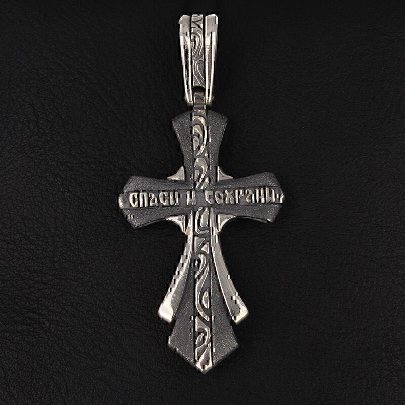 Купить Крест из серебра "Мужественность" (96114)