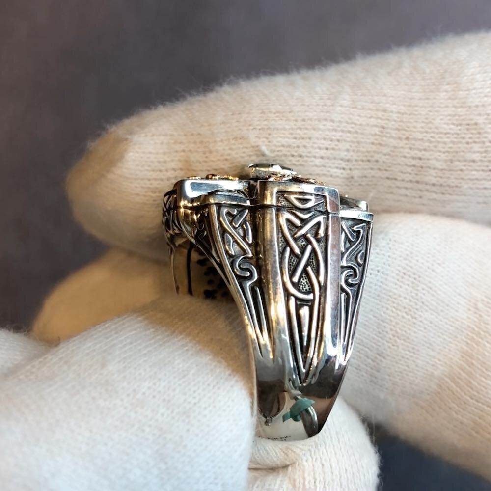 Купить Кольцо из серебра "Апостол" с агатом (32234)