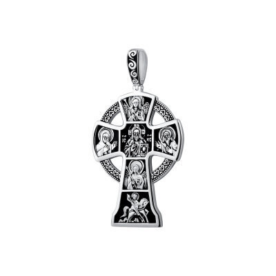 картинка Крест из серебра "Да воскреснет Бог" (42666) 