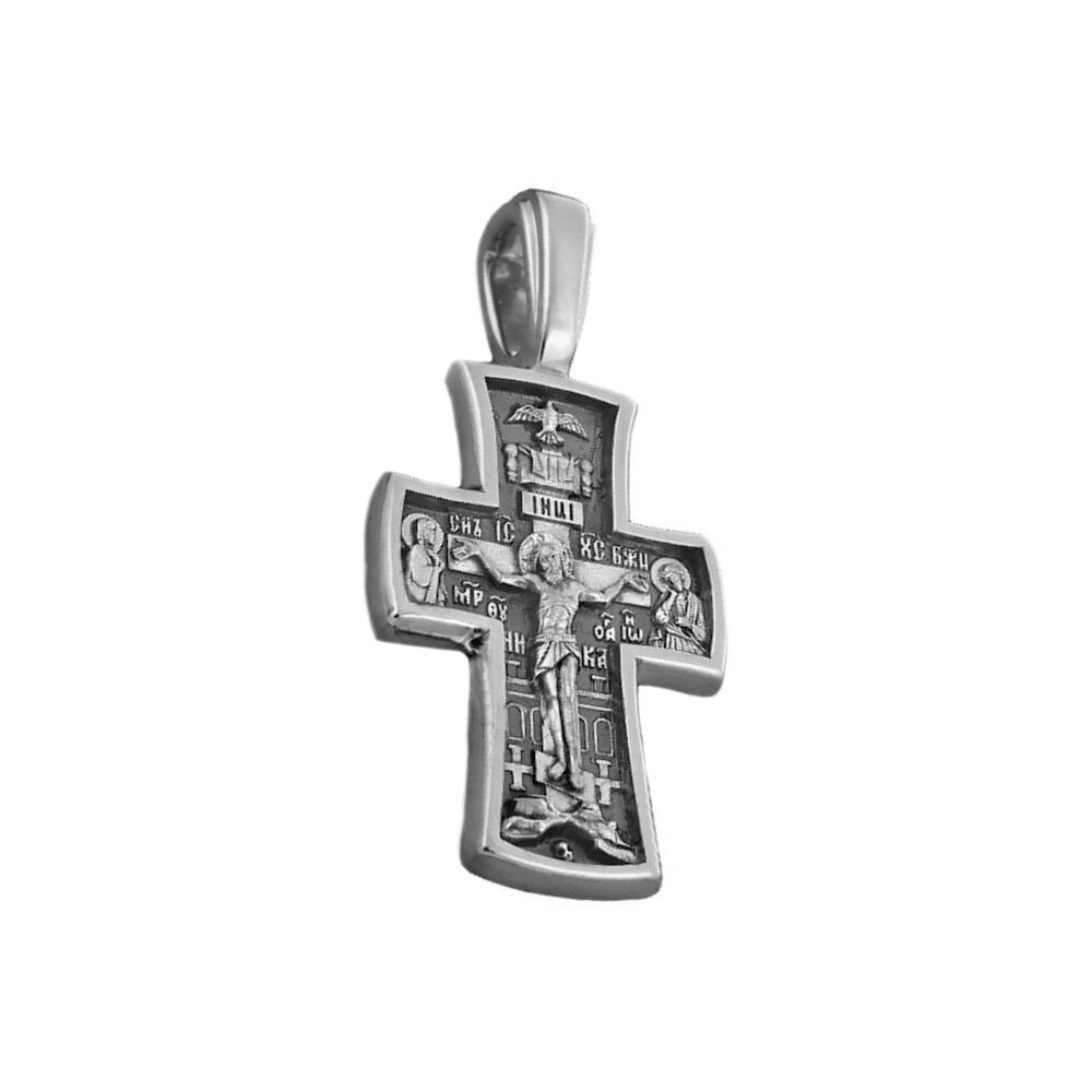 Купить Крест из серебра "Святой Спиридон Тримифунтский" (42102)