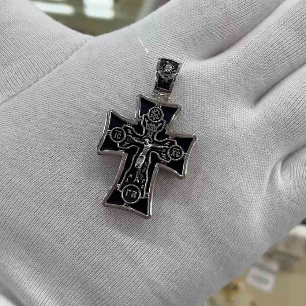 Купить Крест из дерева граб и серебра (42664)