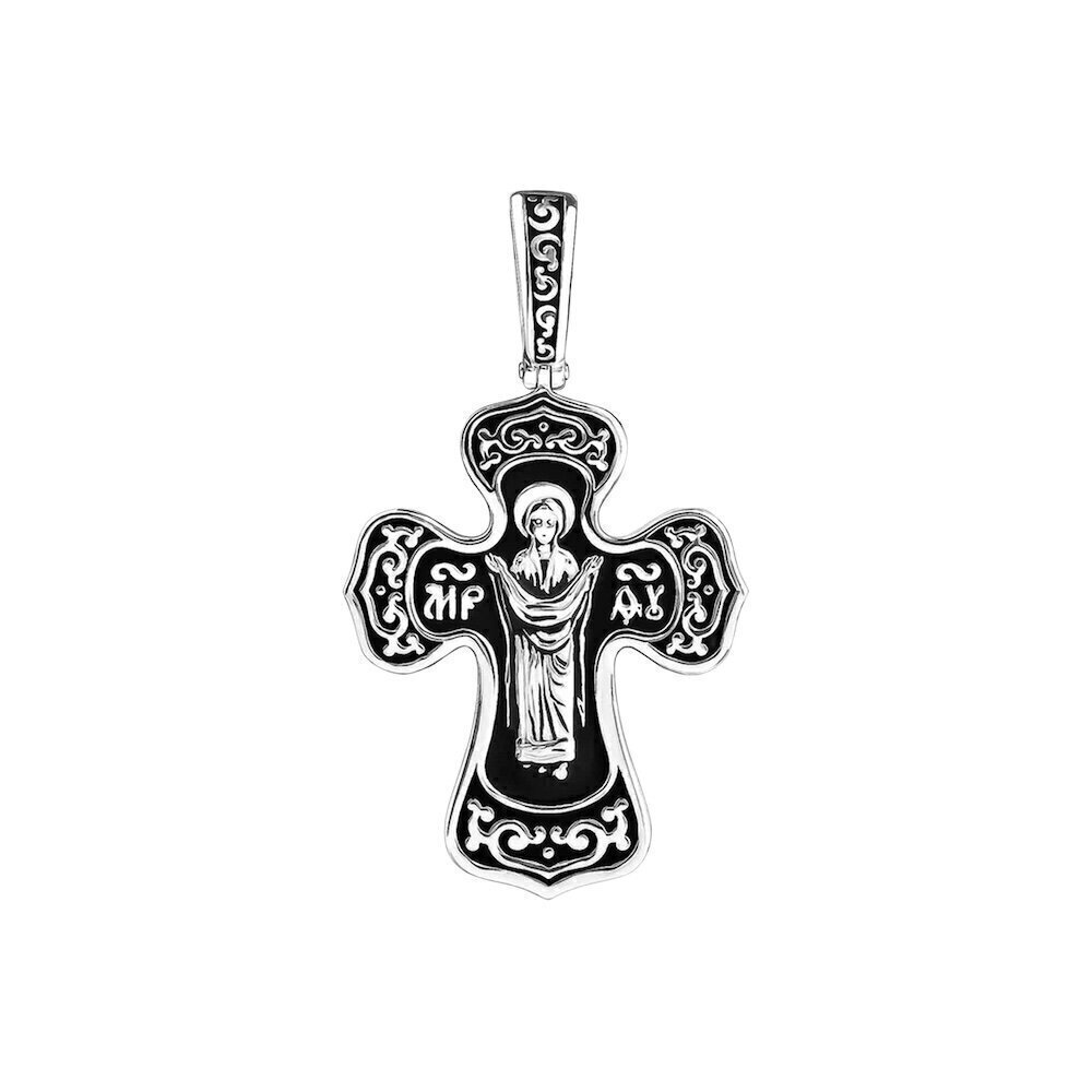 Купить Крест из серебра "Божия Матерь Покрова" (42685)