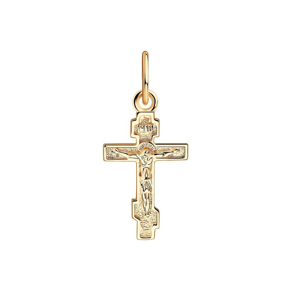 Купить Крест из красного золота "Спаси и Сохрани" (41571)