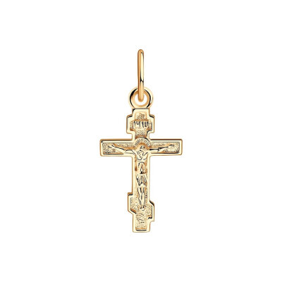 картинка Крест из красного золота "Спаси и Сохрани" (41571) 