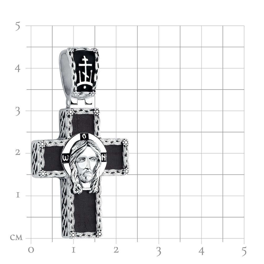 Купить Крест из дерева граб и серебра "Спаси и Сохрани" (42671)