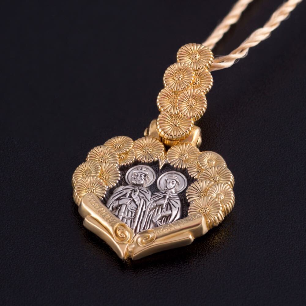 Купить Образ из серебра "Святые Петр и Феврония" (59338)