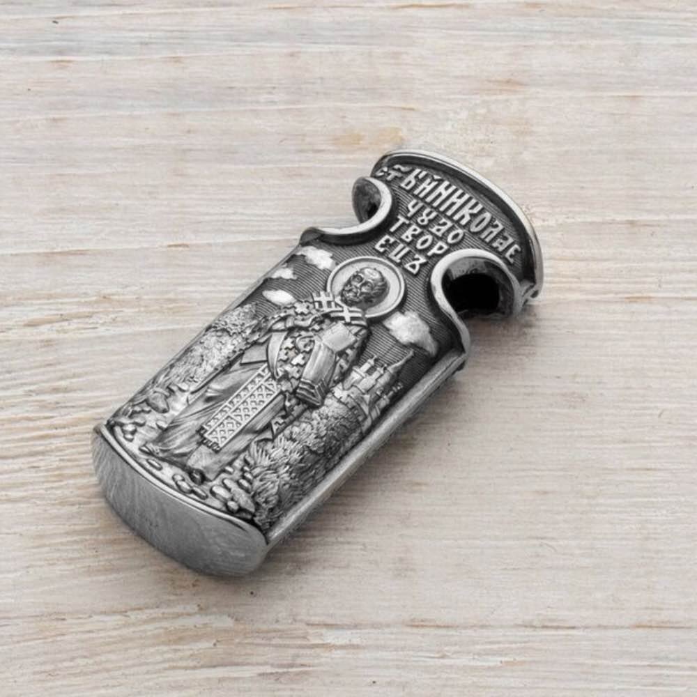 Купить Образ из серебра "Святой Николай Чудотворец" (52542)