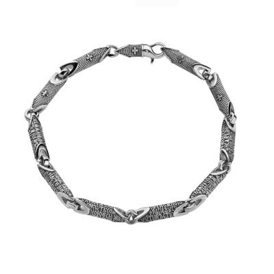 картинка Браслет литой из серебра "Псалом Давида" (12391) 