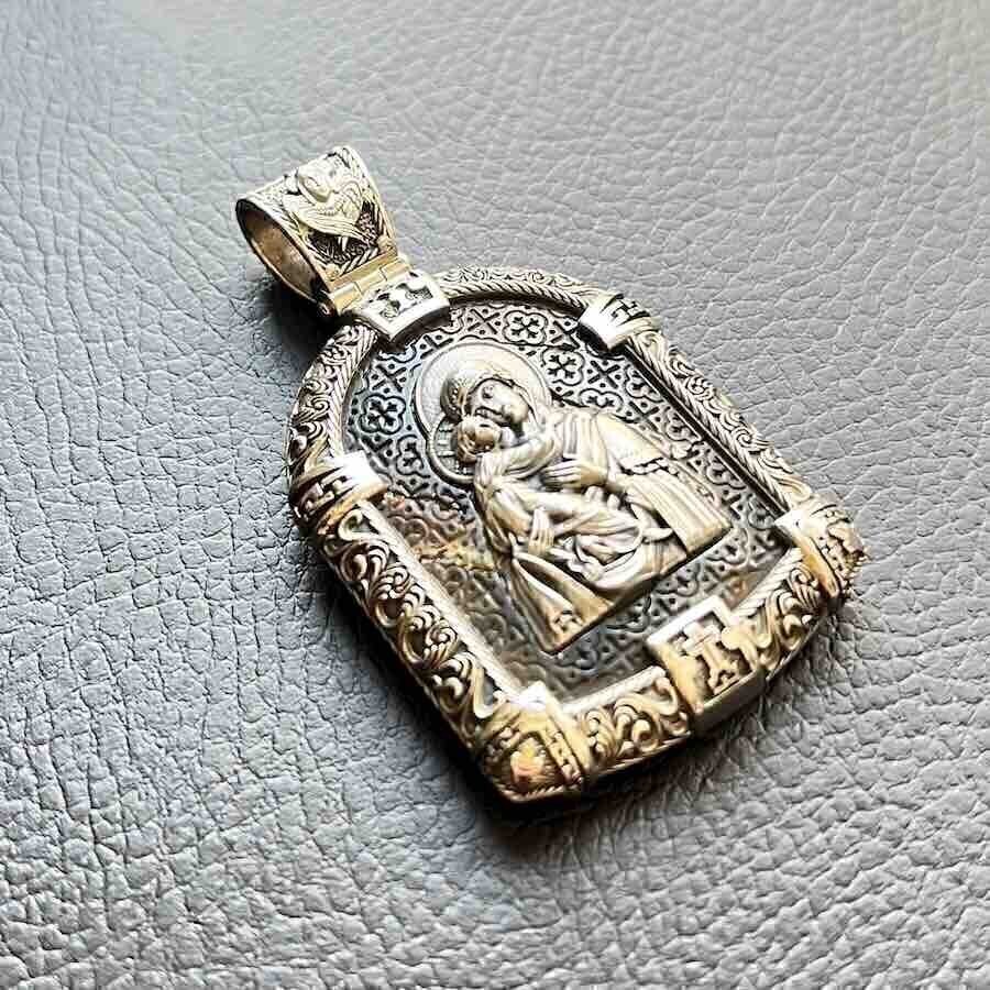 Купить Образ из серебра "Божия Матерь Владимирская" (95813)