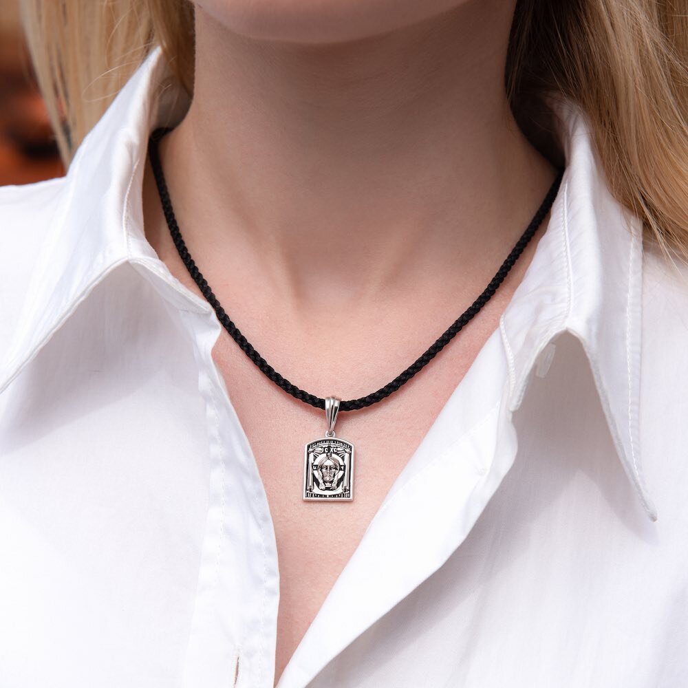 Купить Образ из серебра "Спас Нерукотворный" (52886)