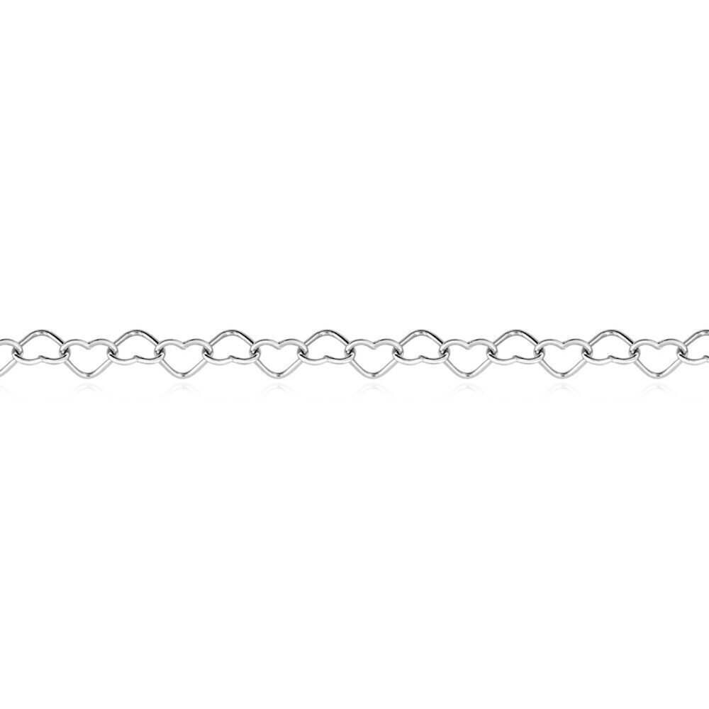 Купить Цепь из серебра "Сердечки" (92410)