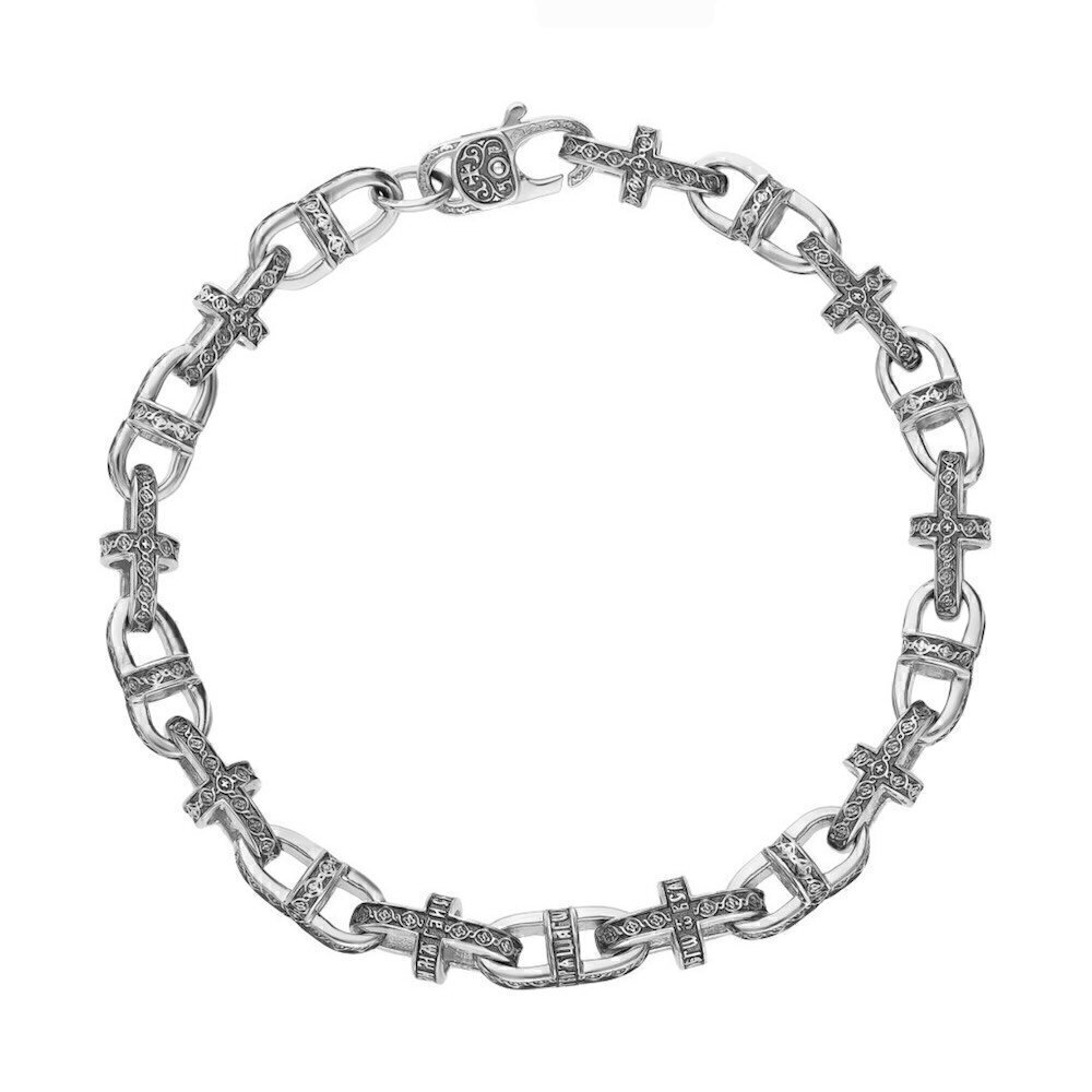 Купить Браслет литой из серебра "Георгиевский Крест" (12376)