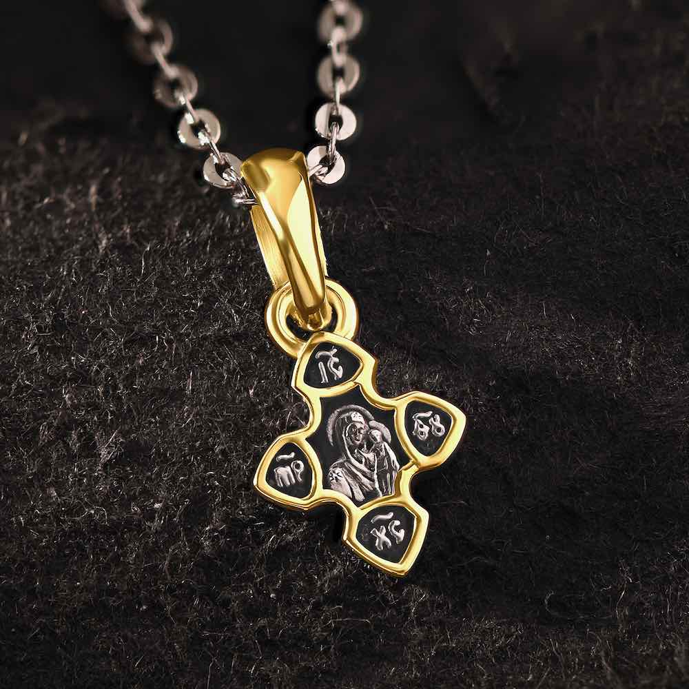 Купить Крест из серебра "Богородица" (42660)