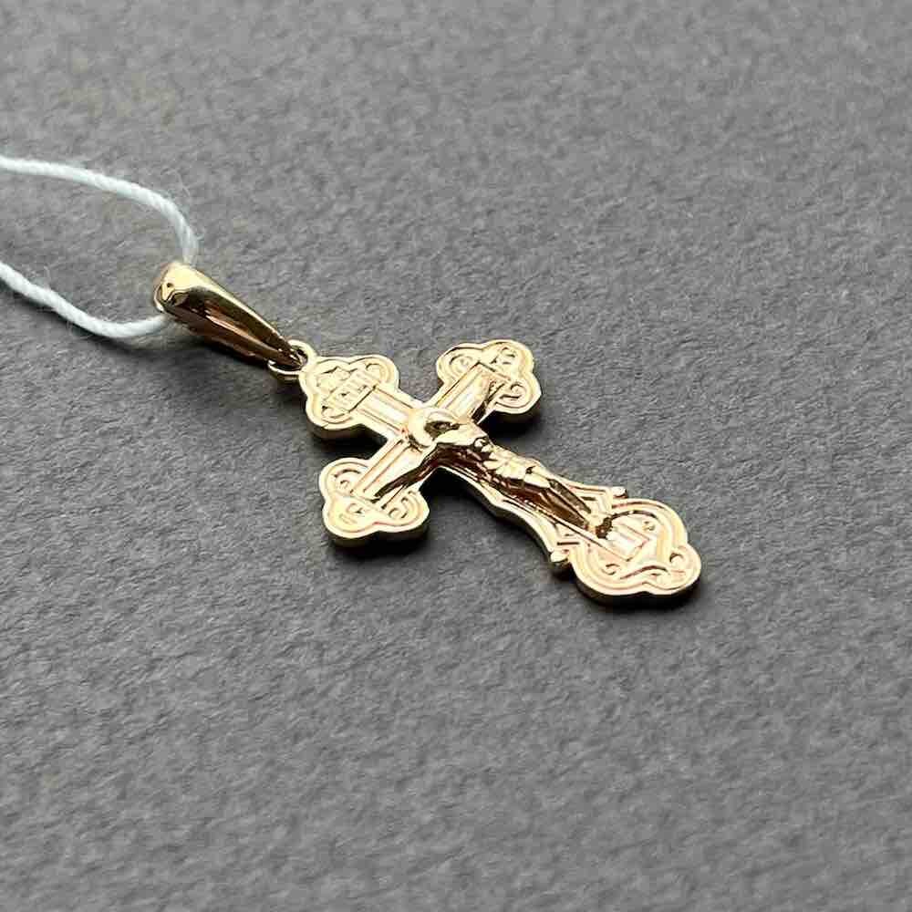 Купить Крест из красного золота "Спаси и Сохрани" (41328)