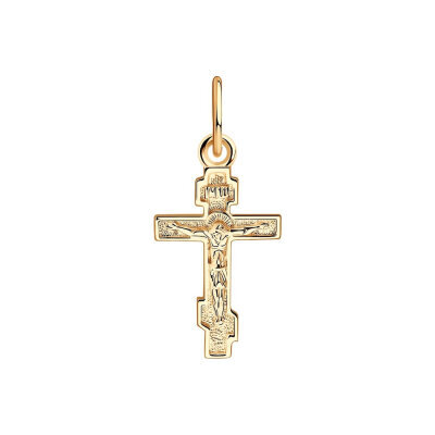 картинка Крест из красного золота "Спаси и Сохрани" (41571) 