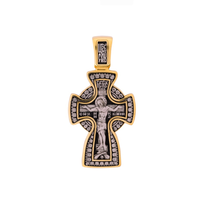 картинка Крест из серебра "Божия Матерь Знамение" (42863) 