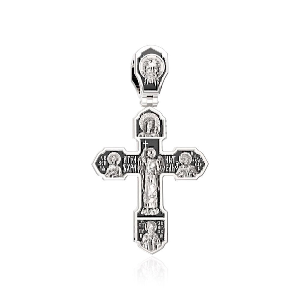 Купить Крест из белого золота "Ангел-Хранитель" (2150)
