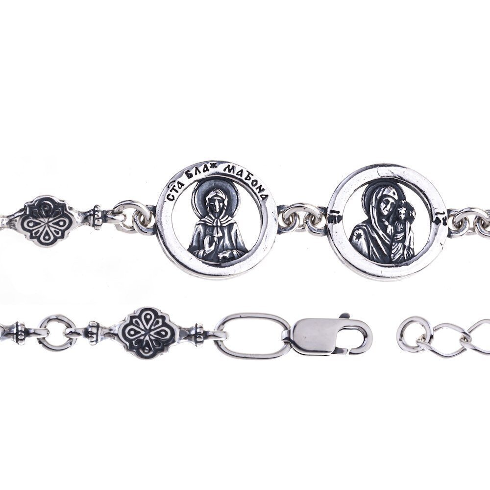 Купить Браслет из серебра "Лики Святых" (12249)