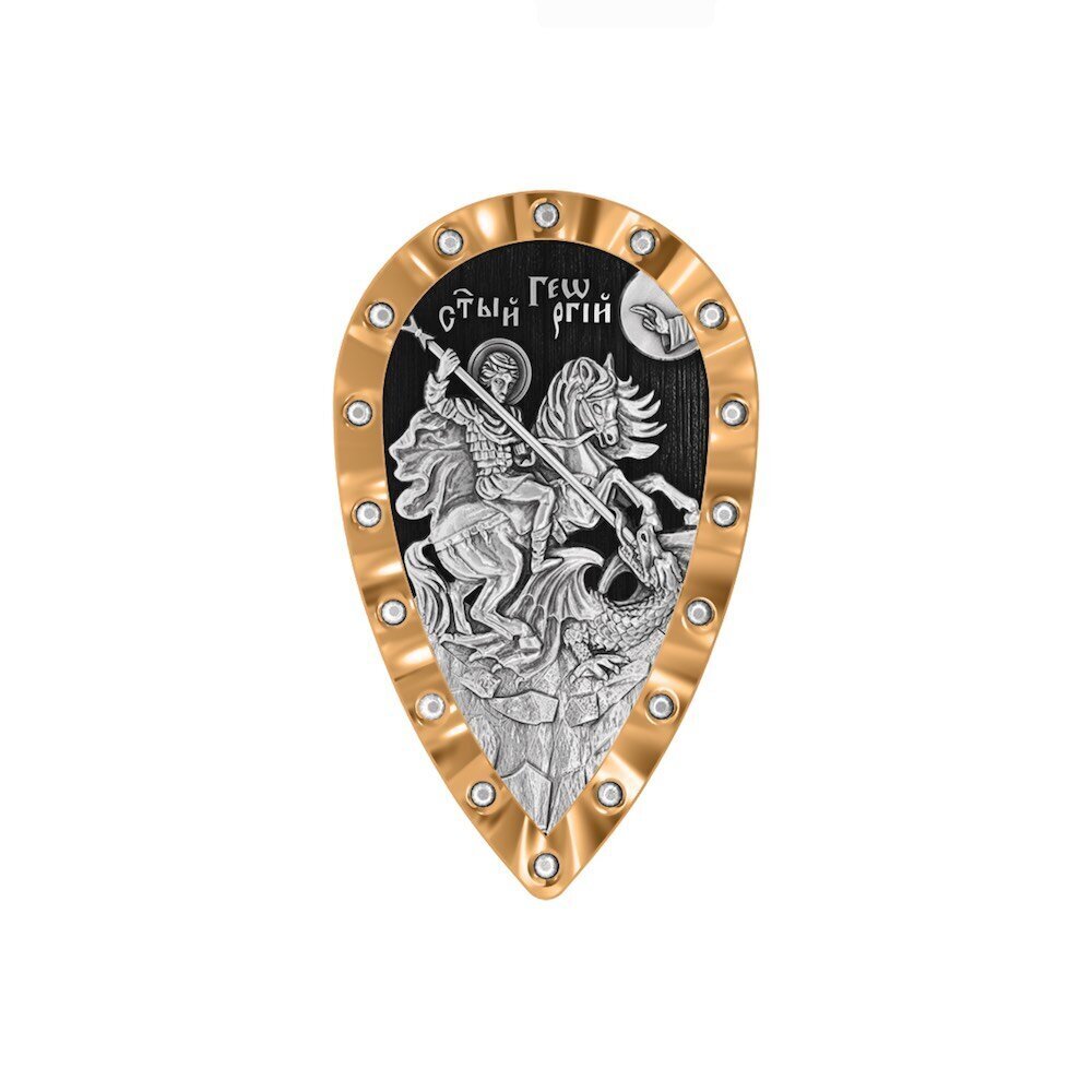 Купить Образ из серебра "Святой Георгий Победоносец" (59272)