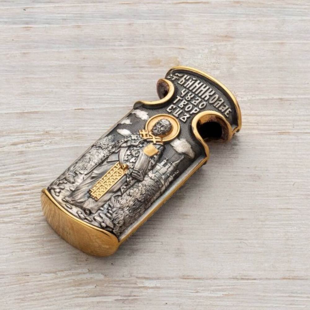 Купить Образ из серебра "Святой Николай Чудотворец" (52949)