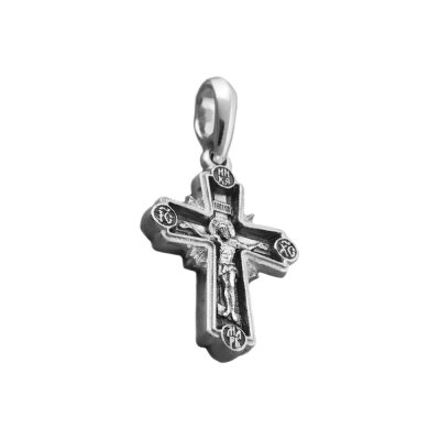 картинка Крест из серебра "Божия Матерь Семистрельная" (42200) 
